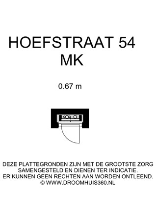 Floorplan - Hoefstraat 54, 2311 PV Leiden